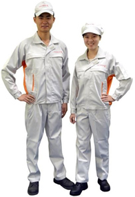 Photo: Uniforms worn at Fuji Xerox Eco-Manufacturing (Suzhou)